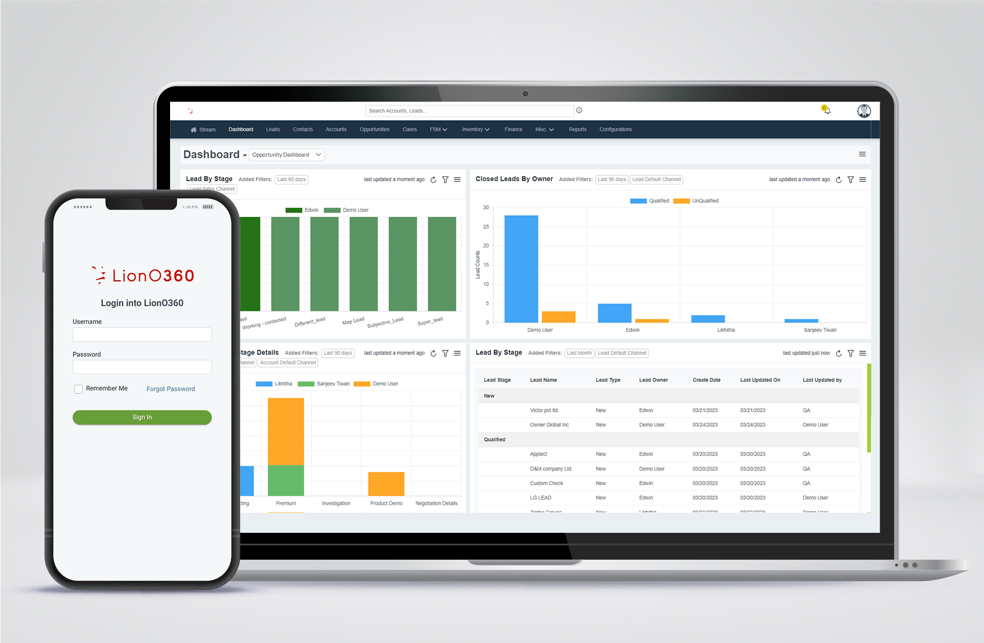 LionO360 CRM Demo